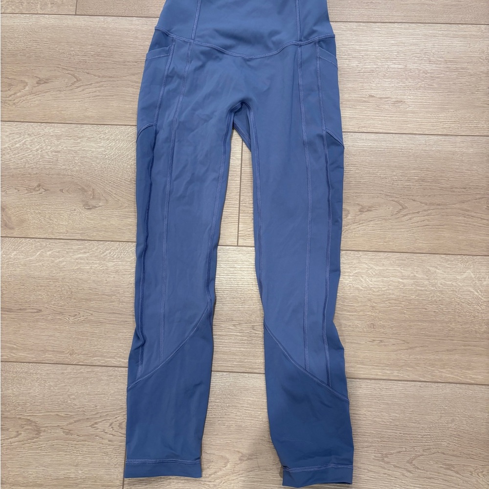 Lululemon All the Right Places Crop Blue High-Waisted Leggings